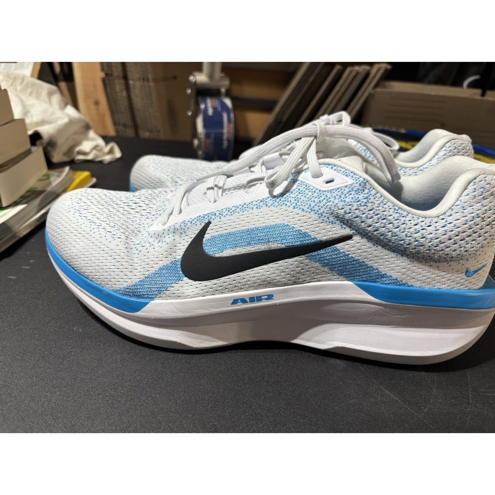 Nike Winflo 11 Men's Road Running Shoes (White/Blue Hero/Black) 12